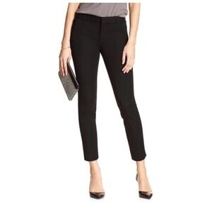 Banana Republic Sloan Cropped Trouser Pant Black Size 6 Workwear